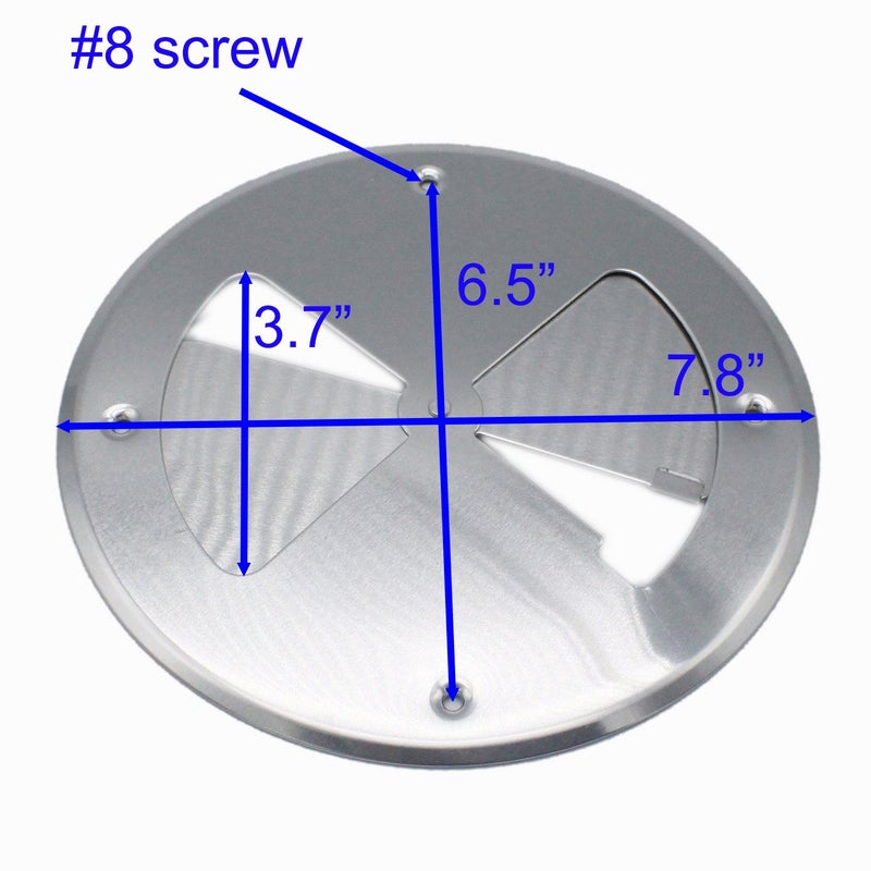 X-Haibei Round Butterfly Ventilator Vent Cover Aluminum Dia. 7.8 inch for Marine Boat Trailer - Image 5